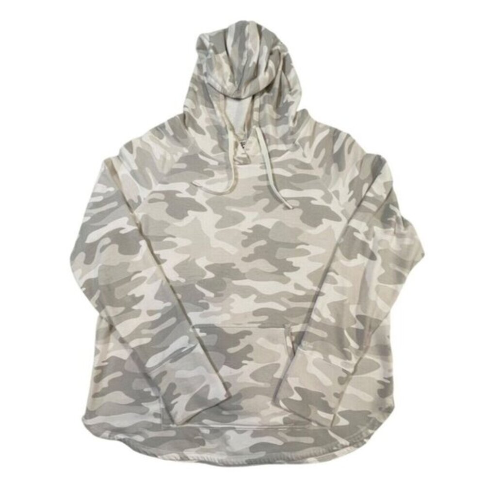 DSG Camo Pullover Hoodie Gray Beige Size L